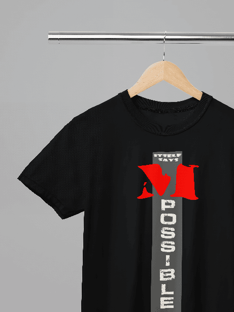 I AM POSSIBLE Black Oversized Tshirt