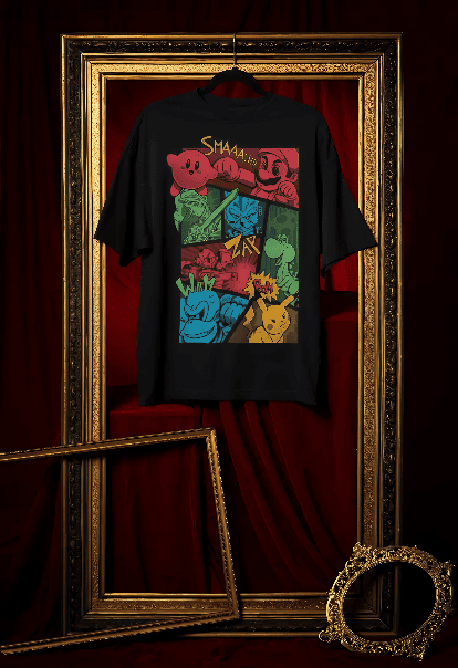 Black Mario fight Oversized t-shirt