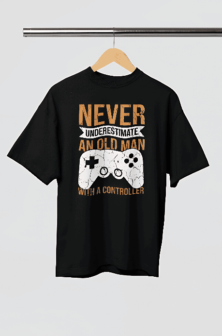 Game Controller Black Oversized t-shirt