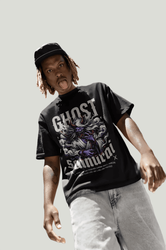Printed Ghost Samurai oversized t-shirt