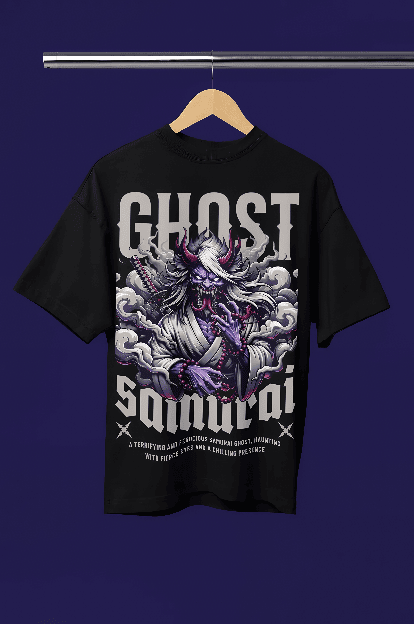 Printed Ghost Samurai oversized t-shirt