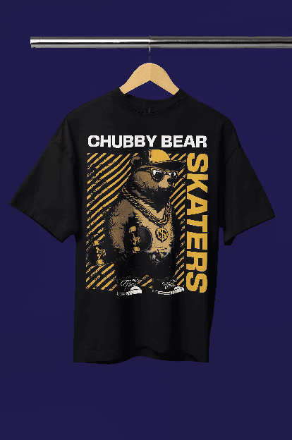 Black printed Oversized t-shirt