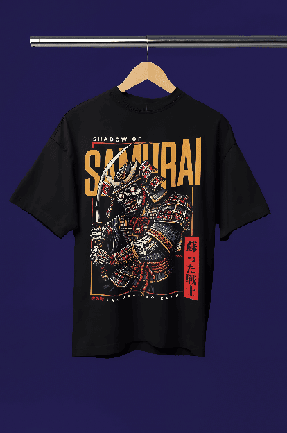Oversized t-shirt featuring Samurai