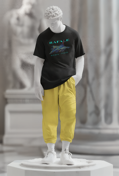 The Rafale Black printed Oversized t-shirt