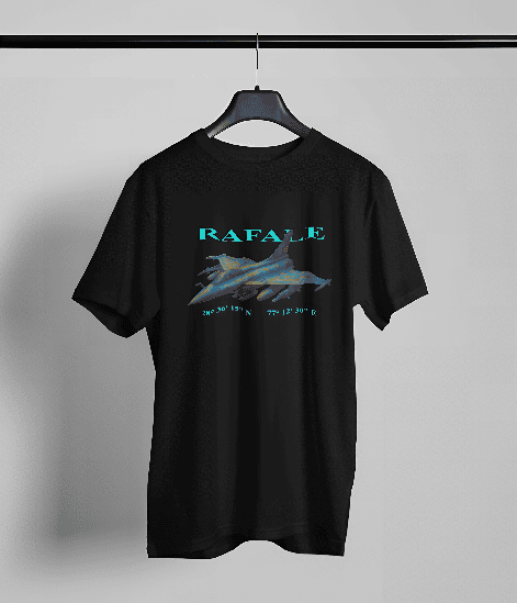 The Rafale Black printed Oversized t-shirt