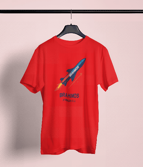 Brahmos Mach 3.0 printed Oversized T-shirt