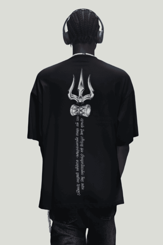Shiva tandawa strotam black oversized tshirt