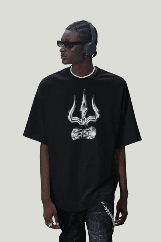 Shiva tandawa strotam black oversized tshirt