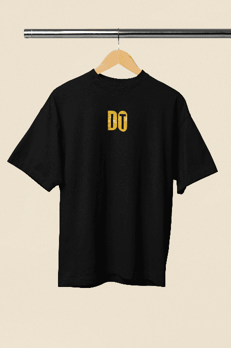 DO IT Black Oversized Tshirt