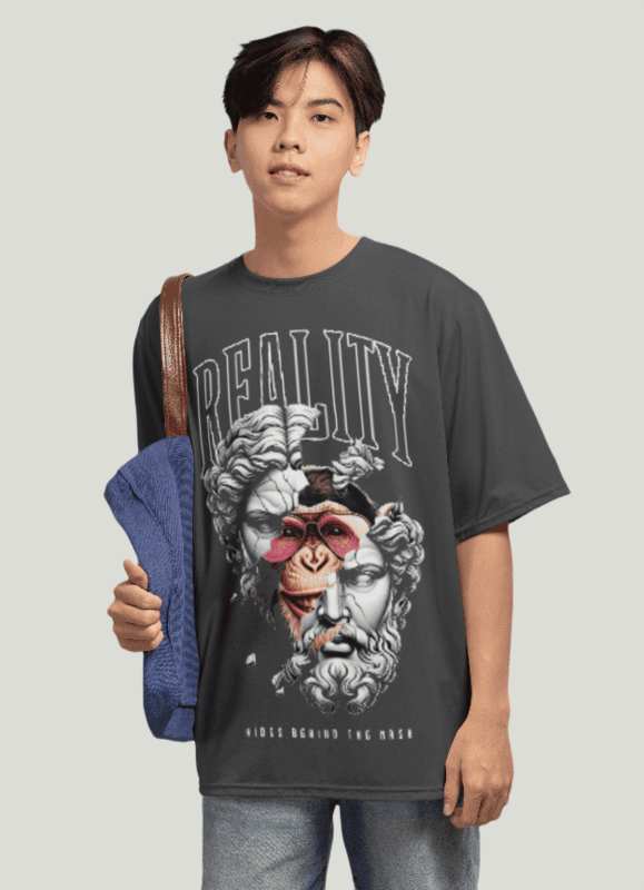 Reality grey oversized tshirt