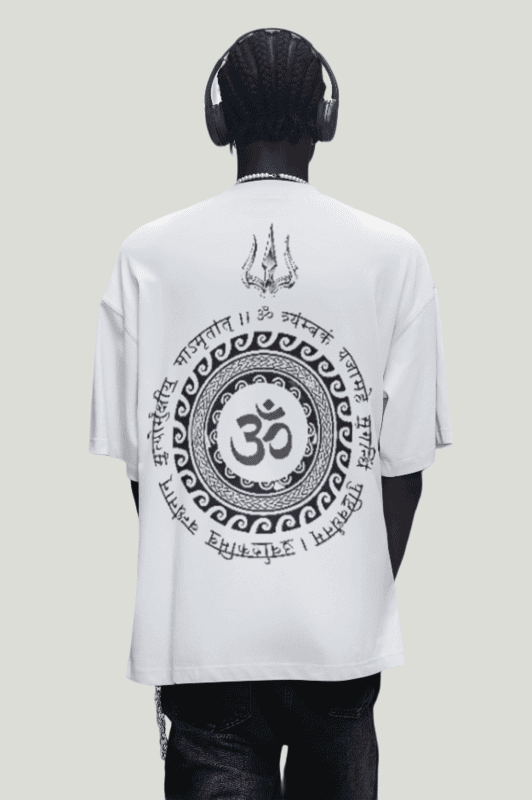 Maha Mritunjaya White oversized tshirt