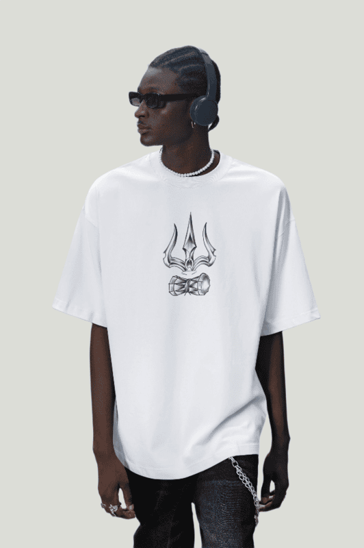 Maha Mritunjaya White oversized tshirt