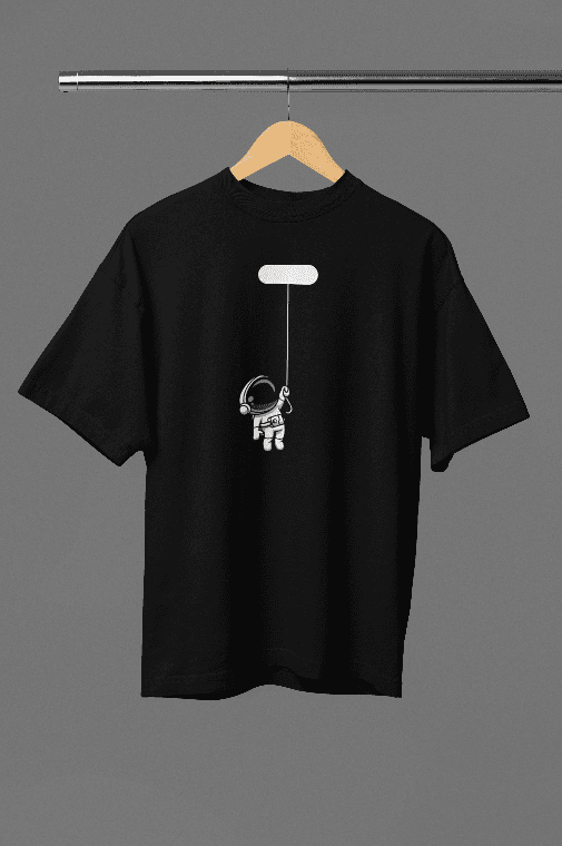 Astronaut Black oversized tshirt