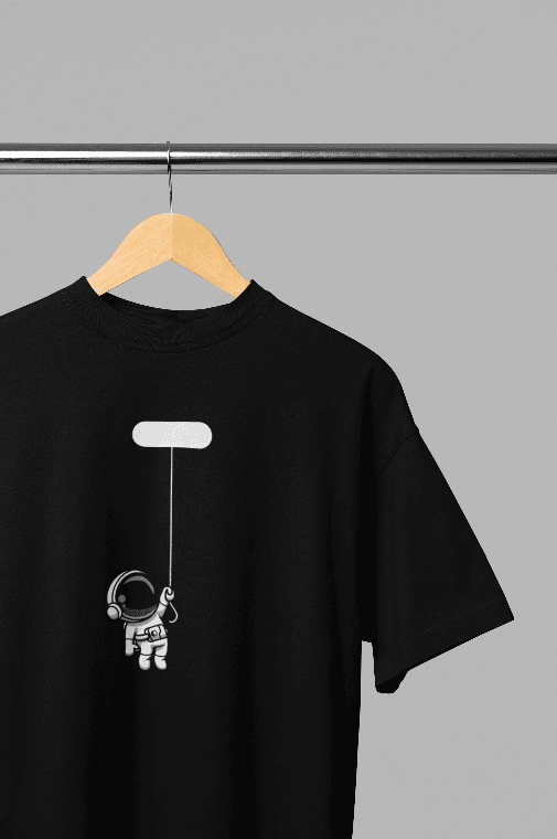 Astronaut Black oversized tshirt