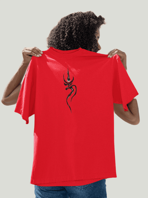 The cosmic OM red oversized tshirt