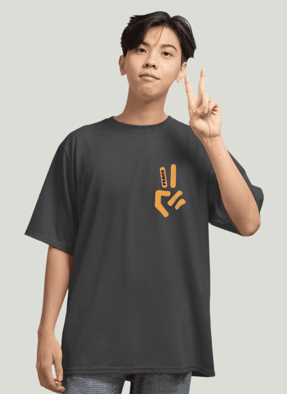 PEACE grey oversized tshirt
