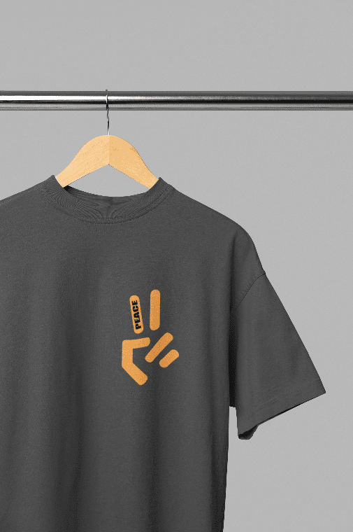 PEACE grey oversized tshirt