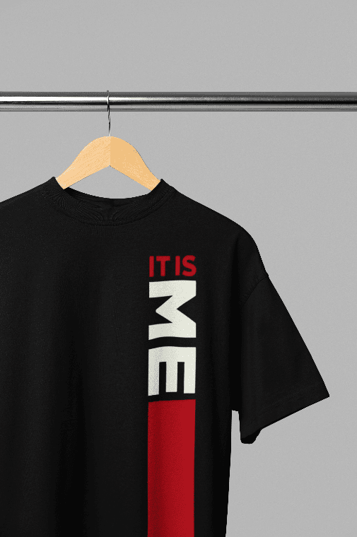 IT IS ME Black oversized tshirt