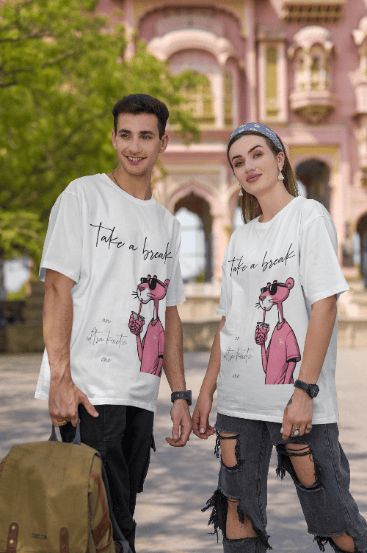 Take a Break printed Oversized tshirt