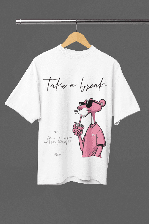 Take a Break printed Oversized tshirt
