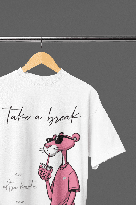 Take a Break printed Oversized tshirt