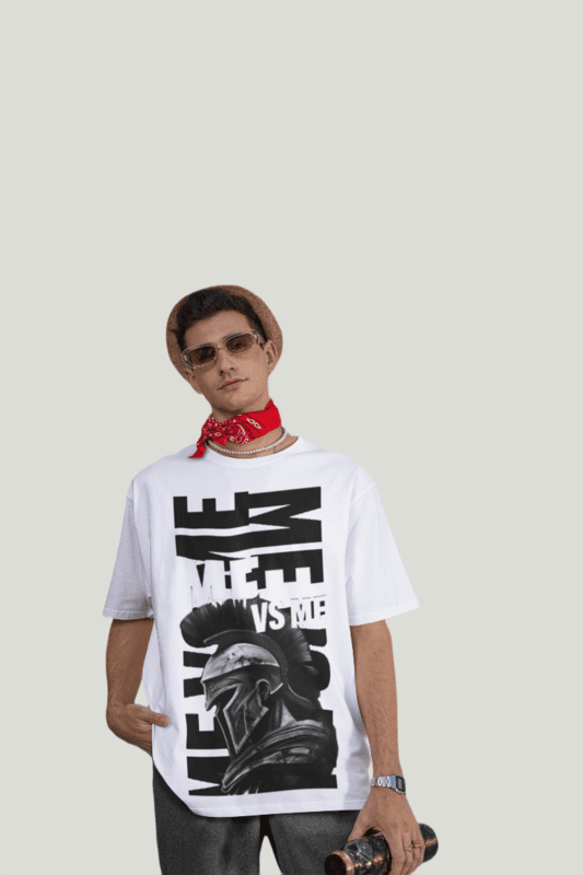 ME vs ME white oversized tshirt