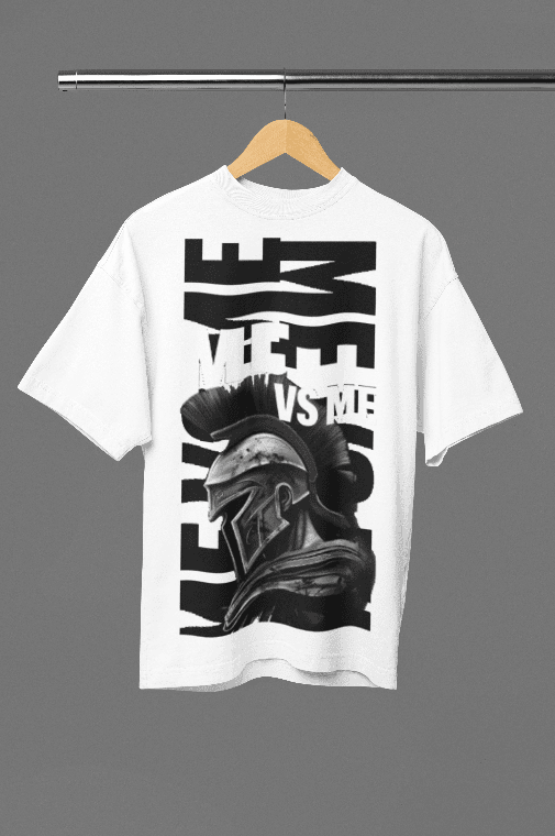 ME vs ME white oversized tshirt