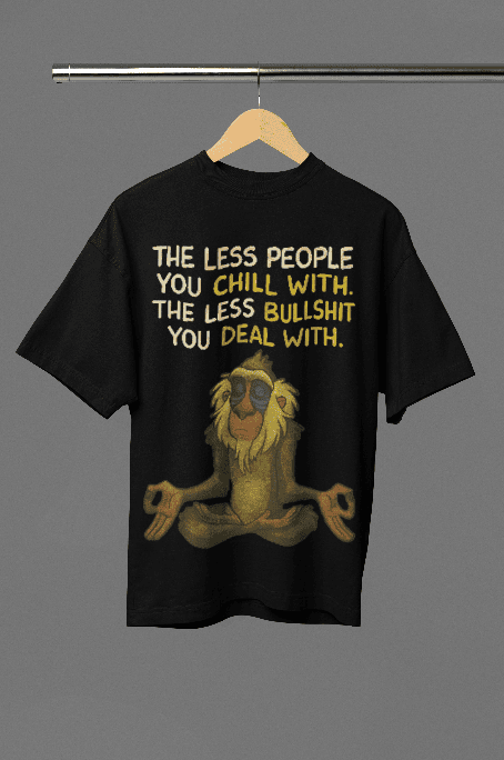 Mantra of Life black oversized tshirt