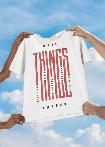 Make things happen white oversized tshirt