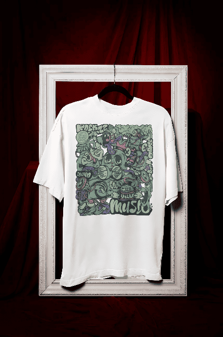 White printed oversized t-shirt