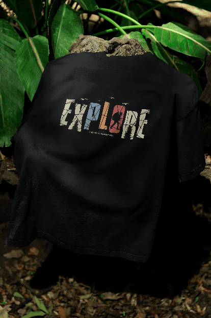 Explore black oversized t-shirt