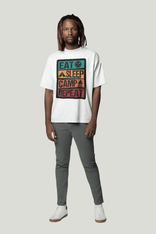 Travel anthem white oversized t-shirt
