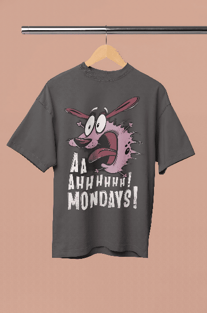 Monday terror grey oversized t-shirt