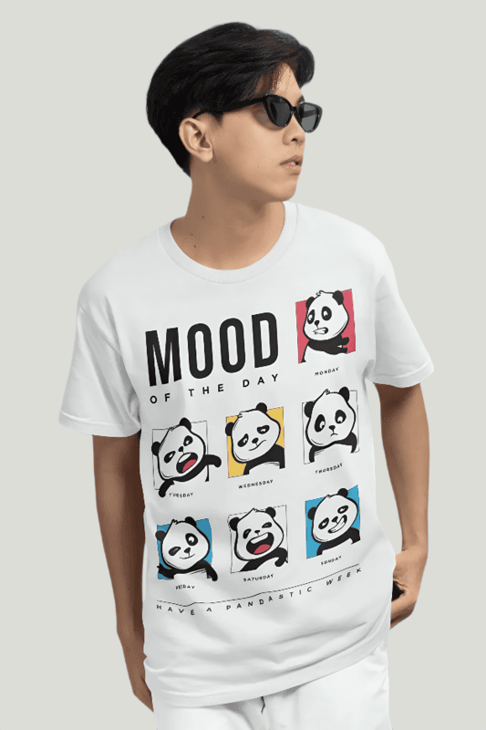 Panda moods oversized t-shirt