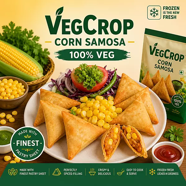 Frozen Corn Samosa 20g X 50 Pieces