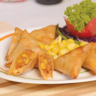 Frzn Cheese Corn Cocktail Samosa 40Pcs