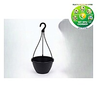 Little Cosco Pot with stick | 7.75 Inch Plastic Planter | Indoor & Balcony Planter|black