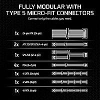Corsair SF1000 1000W Platinum ATX 3.1 Fully Modular SFX PSU – 80 Plus Platinum