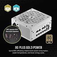Corsair RM850x Shift 850W Gold ATX 3.1 Fully Modular PSU – 80 Plus Gold | White