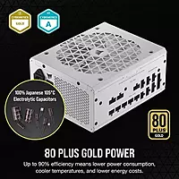 Corsair RM1200x Shift 1200W Gold ATX 3.1 Fully Modular PSU – White