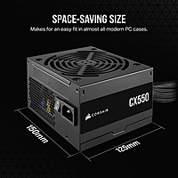 Corsair CX550 550W SMPS – 80 Plus Bronze | 2 PCIe Connectors | 5 Years Warranty