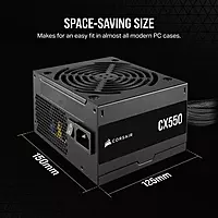 Corsair CX550 550W SMPS – 80 Plus Bronze | 2 PCIe Connectors | 5 Years Warranty