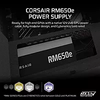 Corsair RM650e 650W 80 Plus Gold Fully Modular SMPS – 3 PCIe Connectors  ATX 3.1