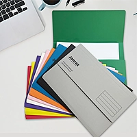 Pack of 10 Assorted Coloured Card Premium Foolscap Document Wallets