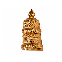 Gold Plated Half Crown Mukut for Hindu God and Goddess Idols