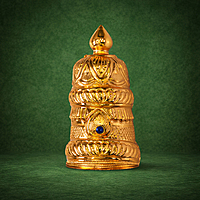 Gold Plated Half Crown Mukut for Hindu God and Goddess Idols