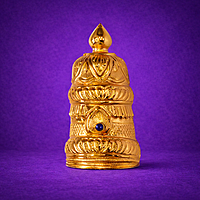 Gold Plated Half Crown Mukut for Hindu God and Goddess Idols