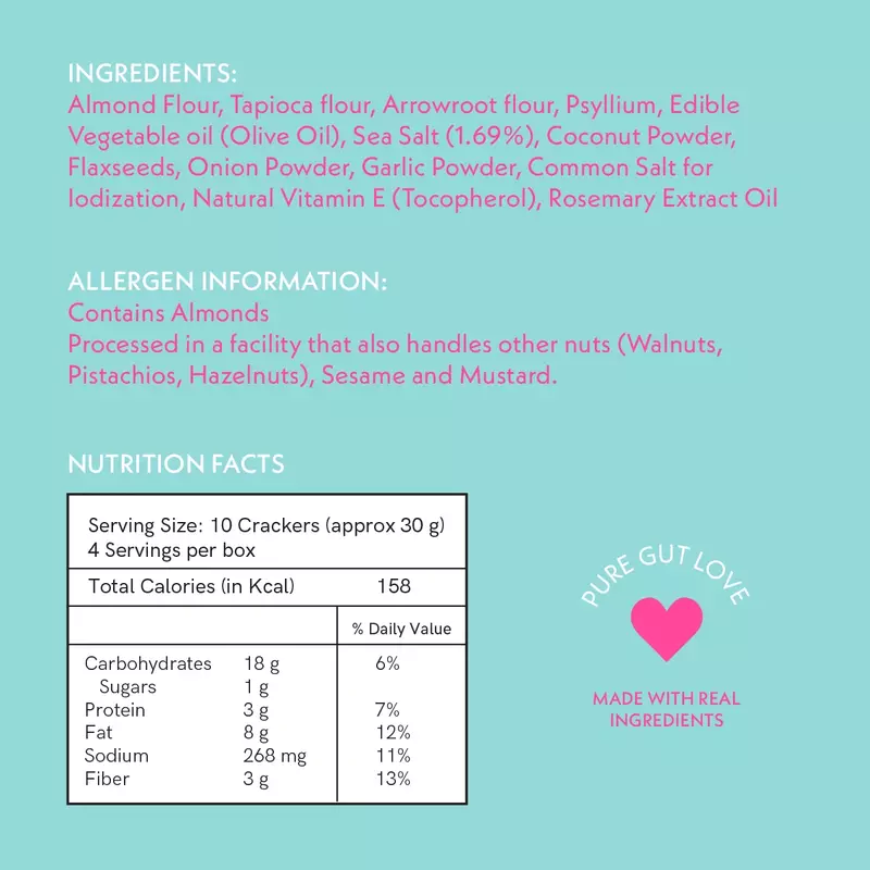 Sea Salt Grain Free Crackers - Atmosphere