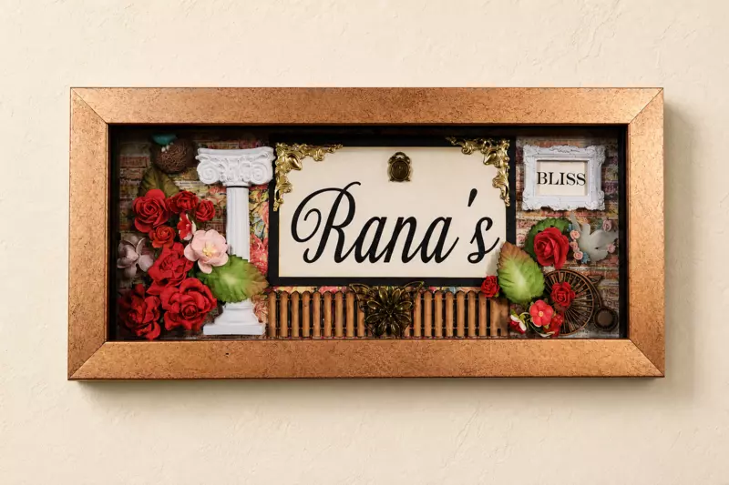 Rectangular Nameplate for entrance door – a highly personalised & useful gift!