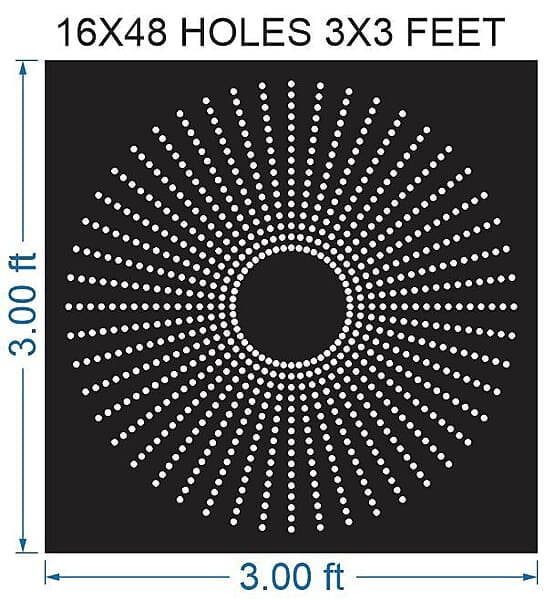 CRC109 3X3 FEET 16X48 HOLES CIRCLE POLYSHEET